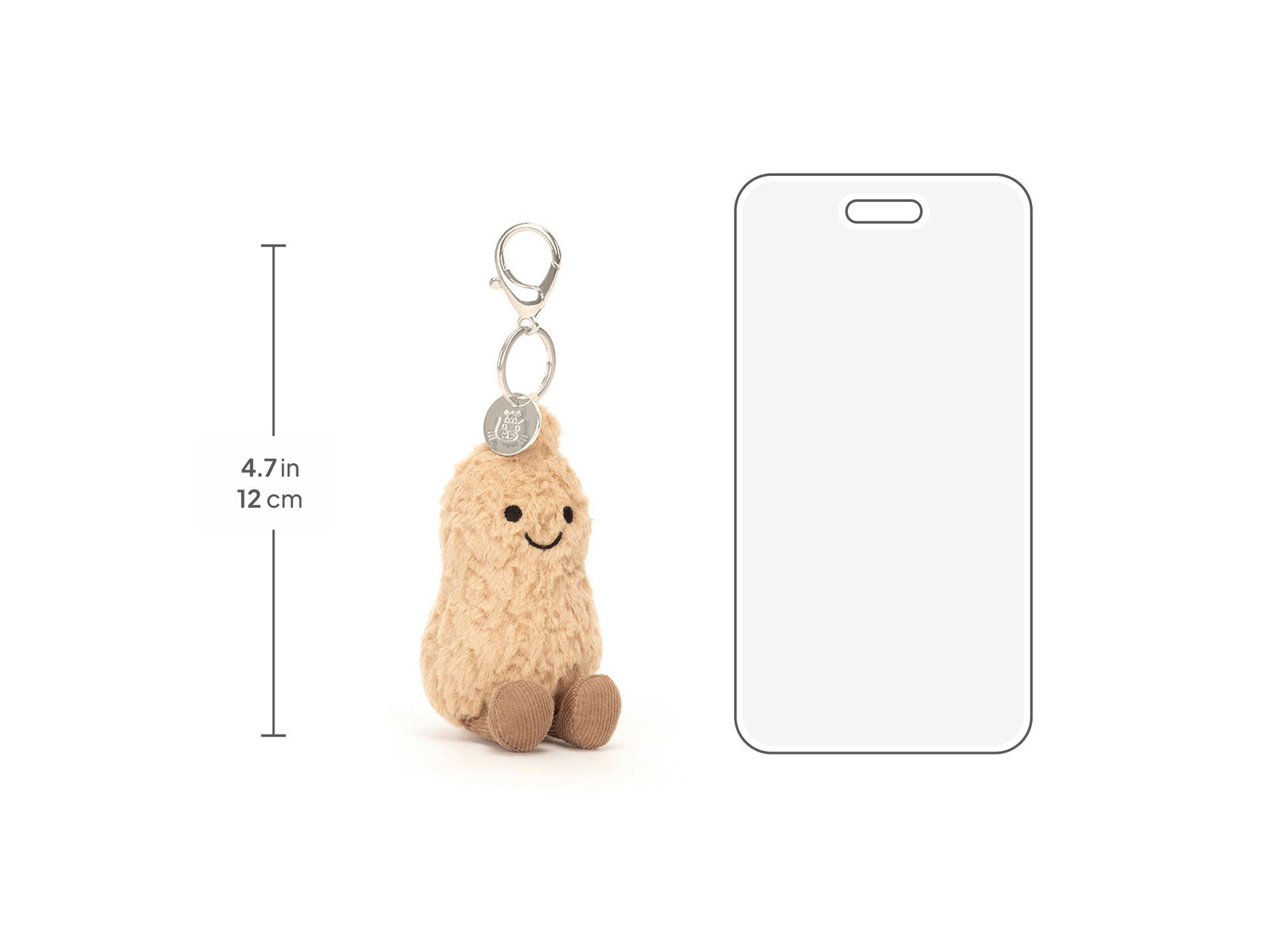 Amuseables Peanut Bag Charm - Official Jellycat