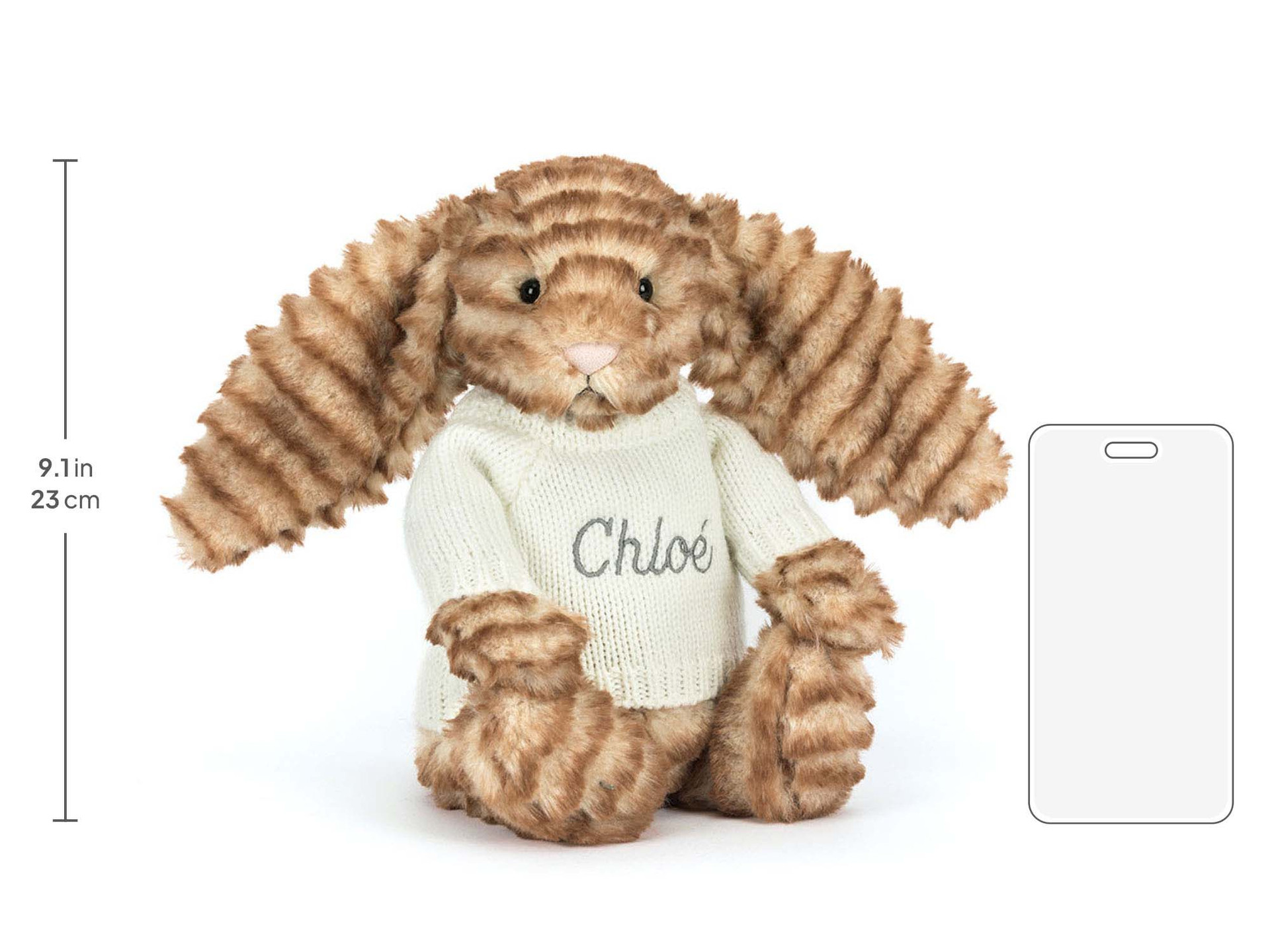 Bashful Luxe Bunny Juniper with Personalized Cream Jumper