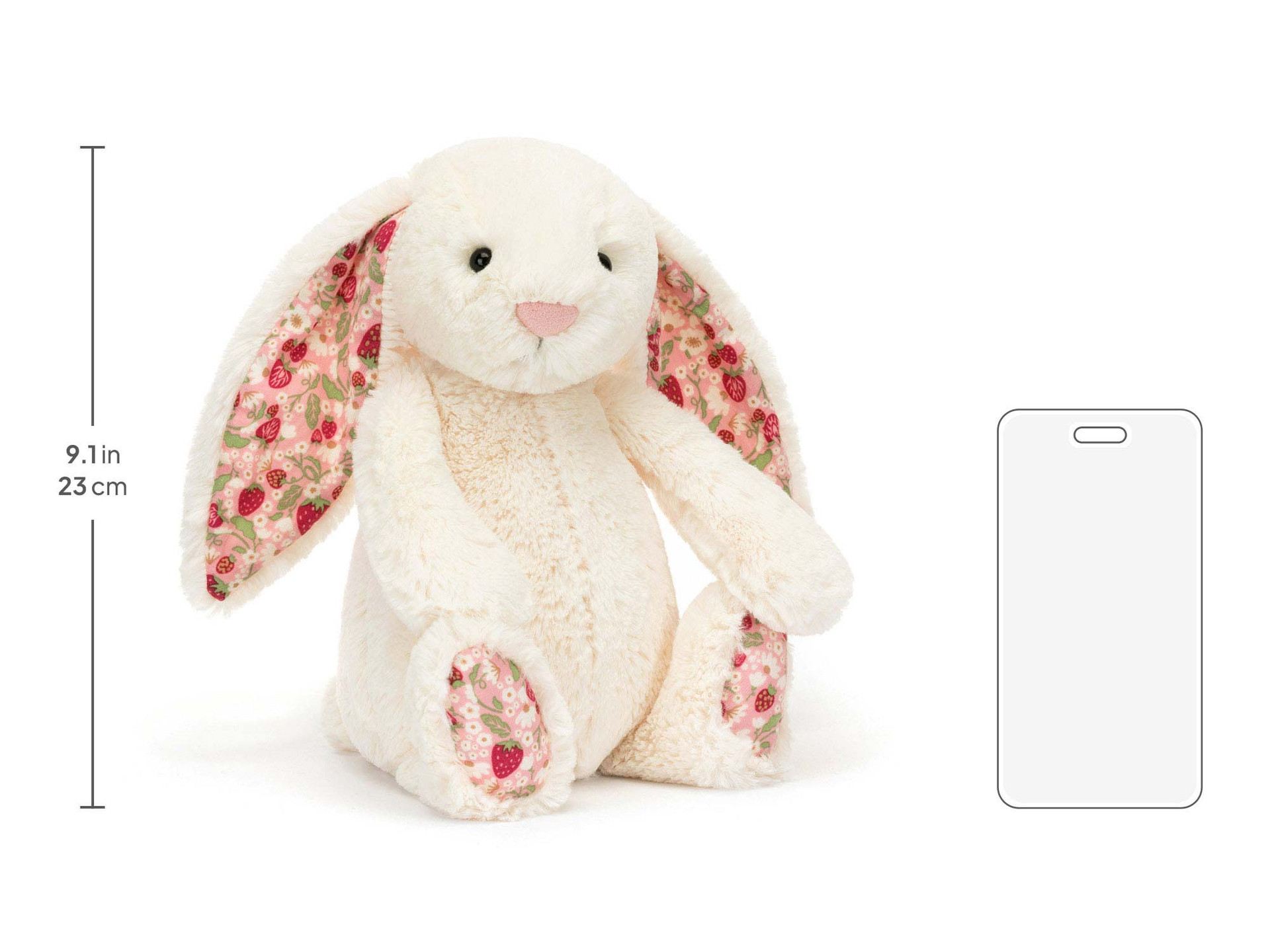 Blossom Cream Bunny 'Berry' Official Jellycat