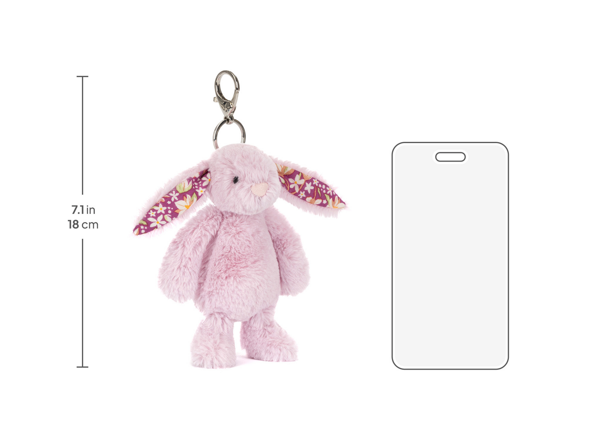  Blushkin Blossom Bunny バッグチャーム Thistlepop Blossom Bunny Bag Charm - Official Jellycat