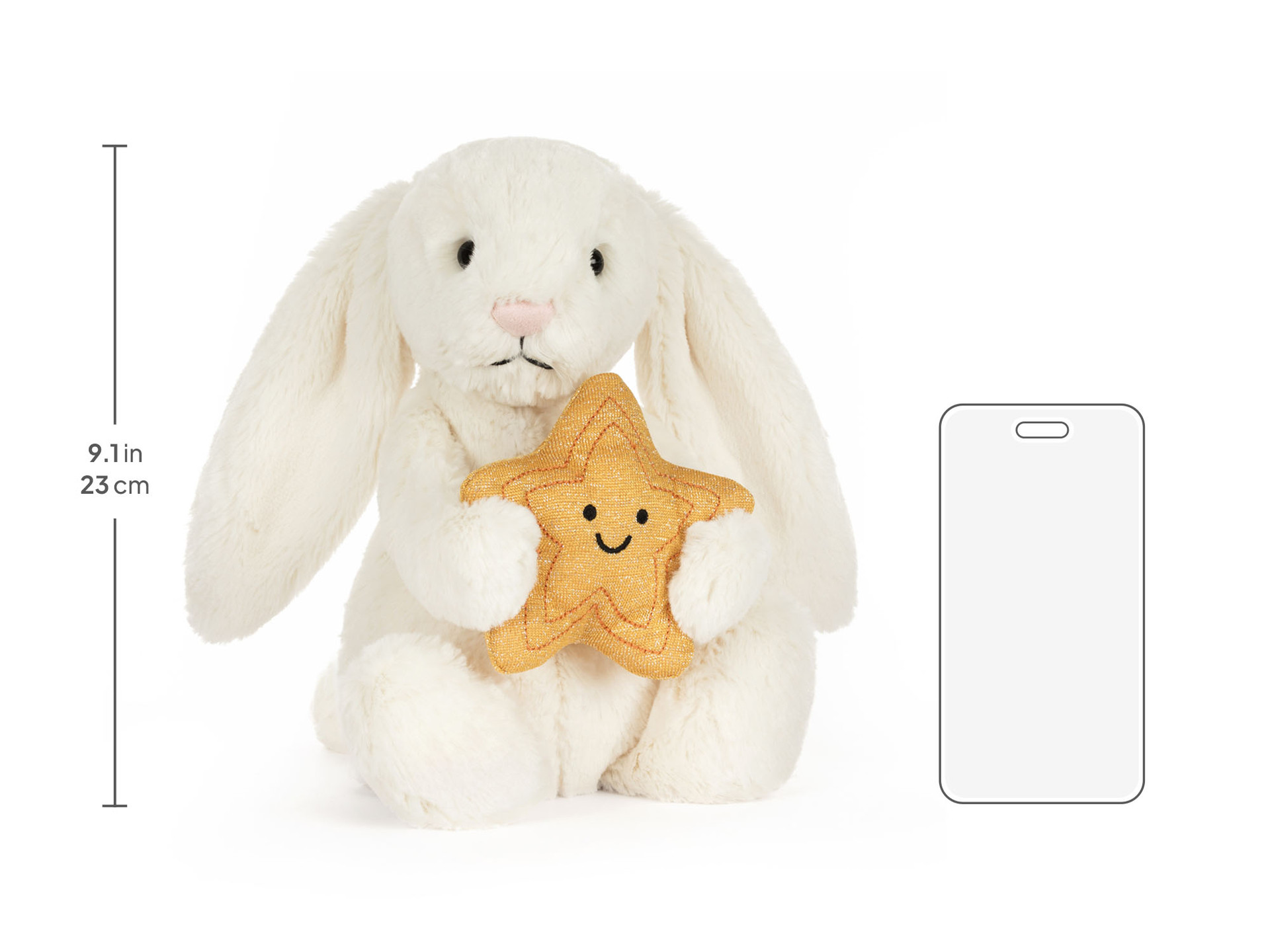 Cream Bunny with Star - Official Jellycat