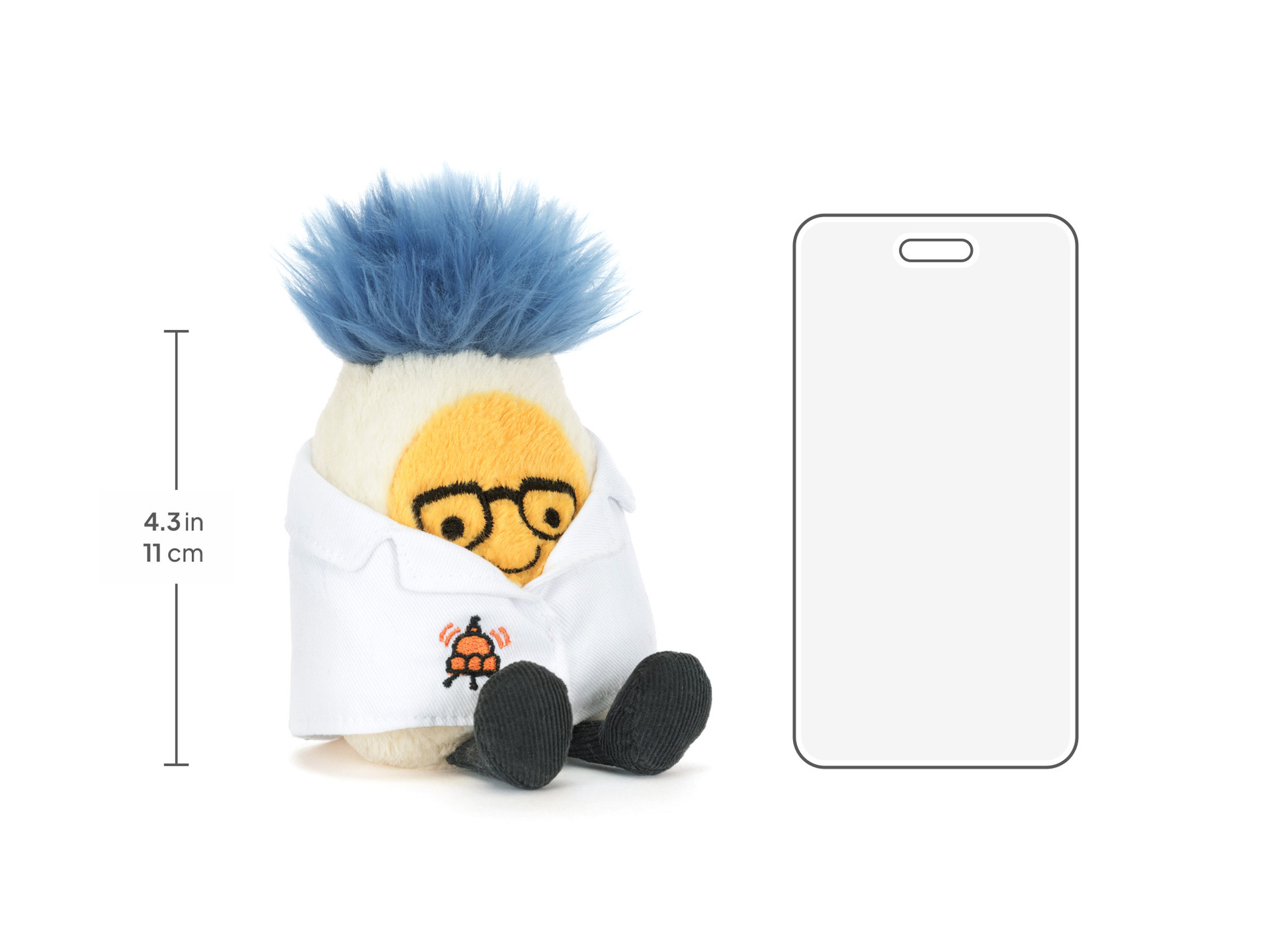 Amuseables Boiled Egg Scientist Outfit - Official Jellycat