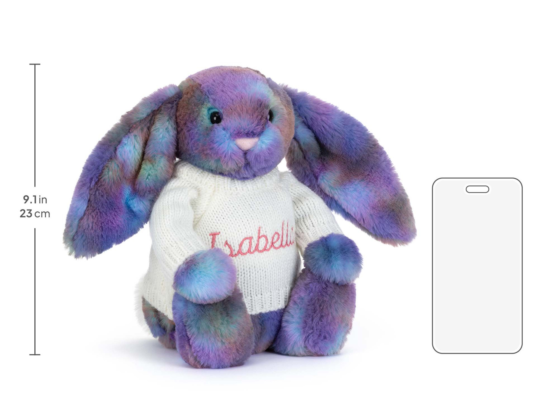 Zodihop Luxe Bunny with Personalized Cream Jumper - Official Jellycat