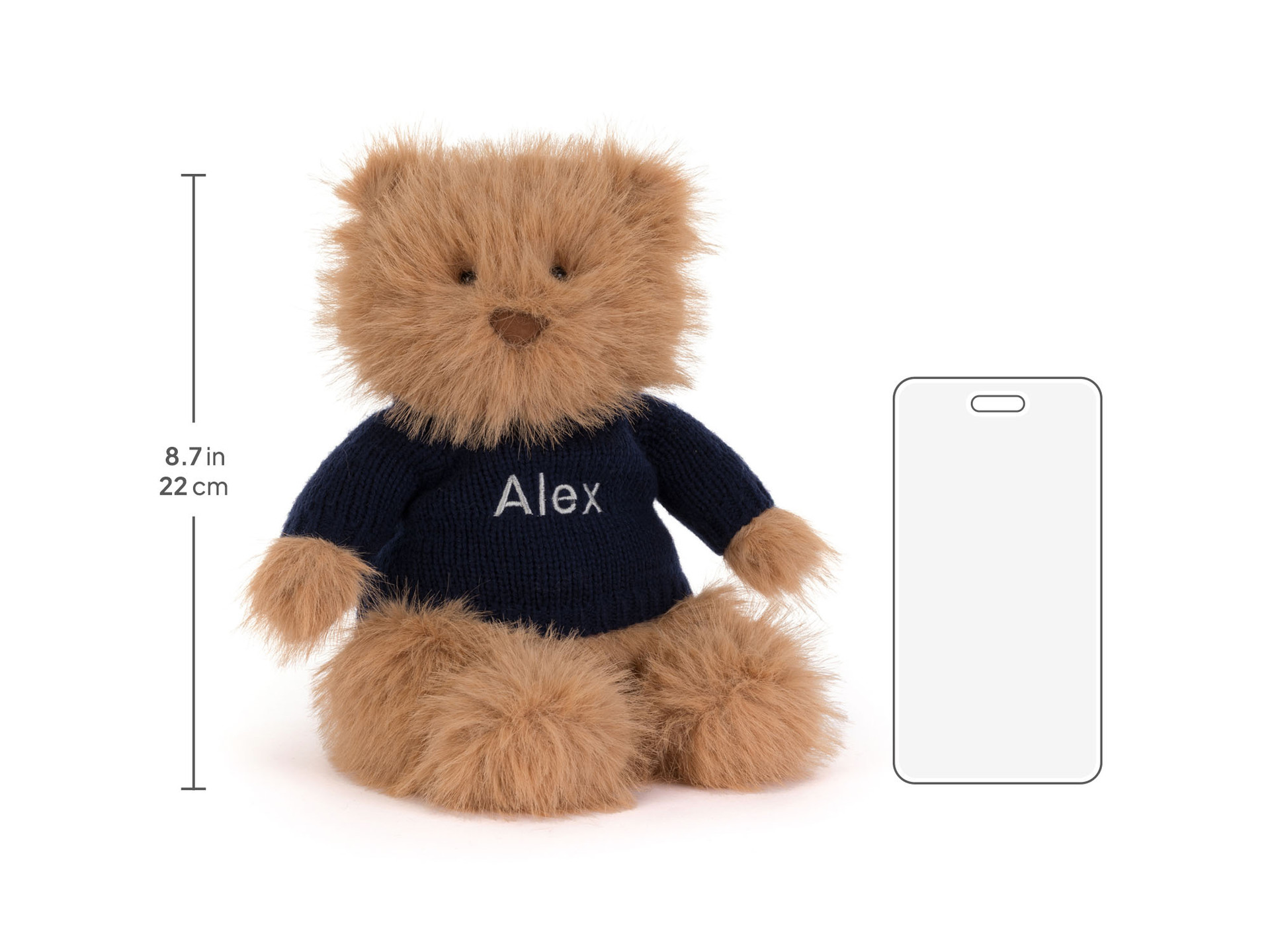 Bartholomew Bear Bouffant with Personalized Navy Jumper - Official