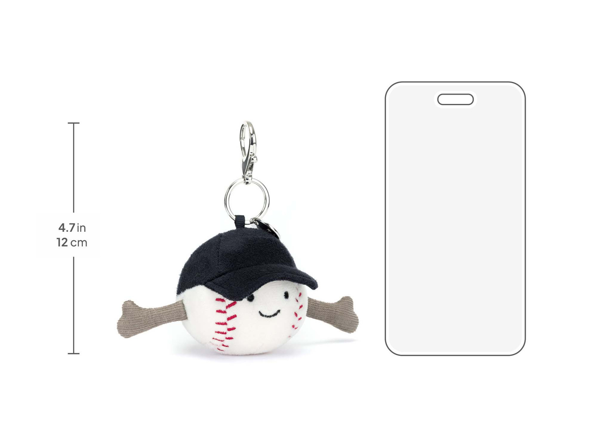 Amuseables Sports Baseball Bag Charm - Official Jellycat