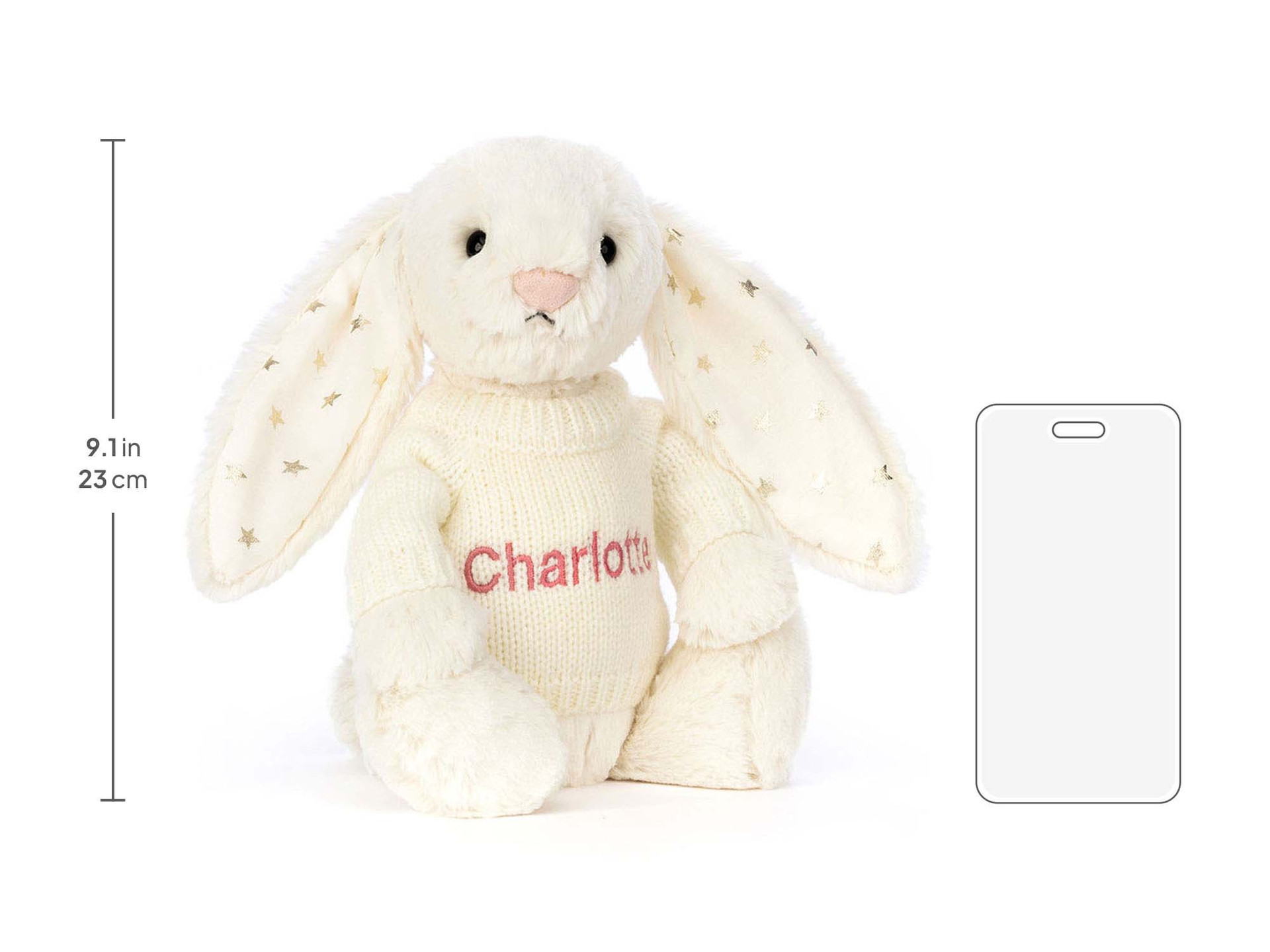 Bashful Twinkle Bunny with Personalized Cream Jumper - Official