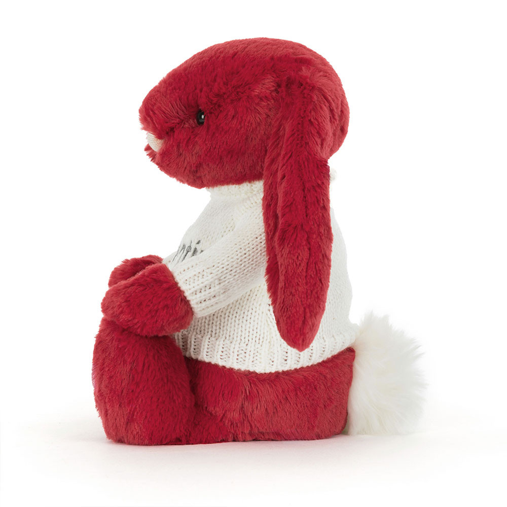 Bashful Luxe Bunny Scarlett with Personalized Cream Jumper - Official ...