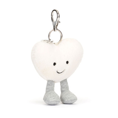 Amuseables Cream Heart Bag Charm, Main View