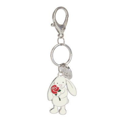 Cream Bunny with Rose Keyring, Main View