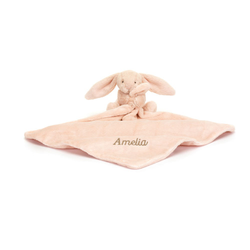 Personalized Bashful Blush Bunny Soother - Official Jellycat