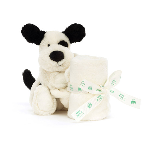 Bashful Black & Cream Puppy Soother - Official Jellycat