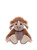 A Charlie Bears plush troll toy sits upright against a white background. It features brown furry hair, grey body, a large nose, grinning teeth, floppy ears, and oversized paw-print feet.
