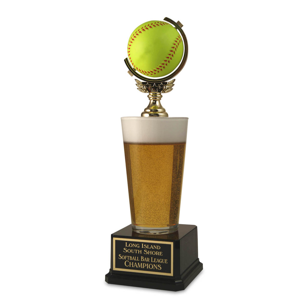 Pint Beer Softball Trophy