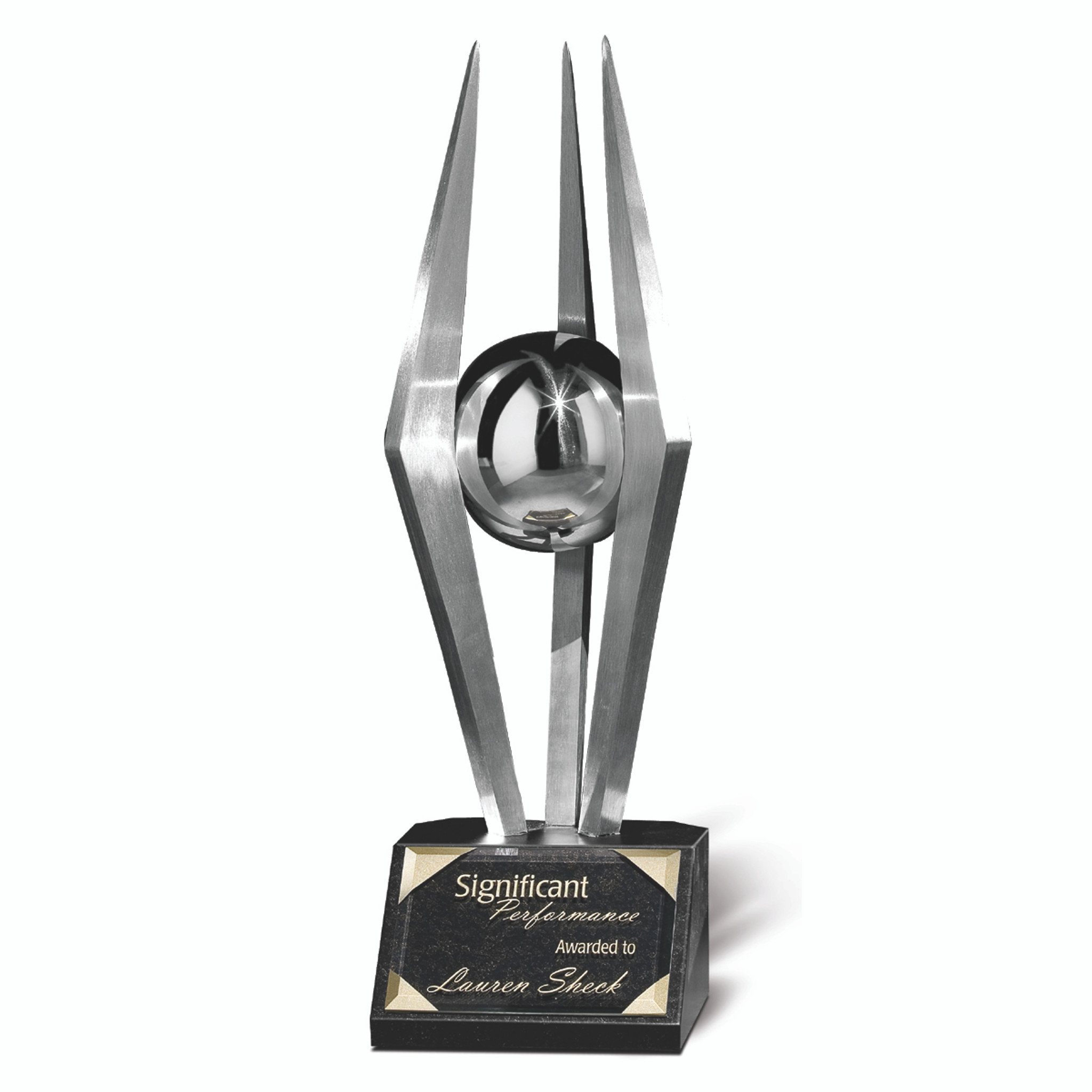 Mirror Silver Jade Glass Award Trophy Personalised Engraving -  Finland