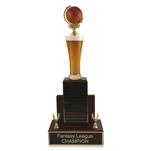 Small MVP Beer Basketball Trophy