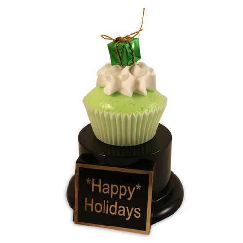 Green Gift Cupcake Trophy