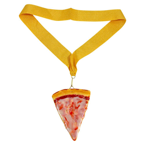 Pizza Medal with Gold Ribbon