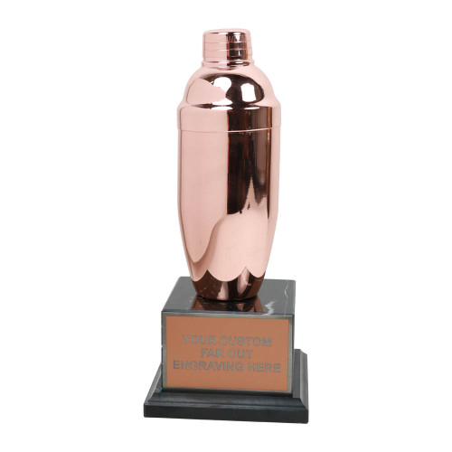 Large Rose Gold Cocktail Shaker Trophy