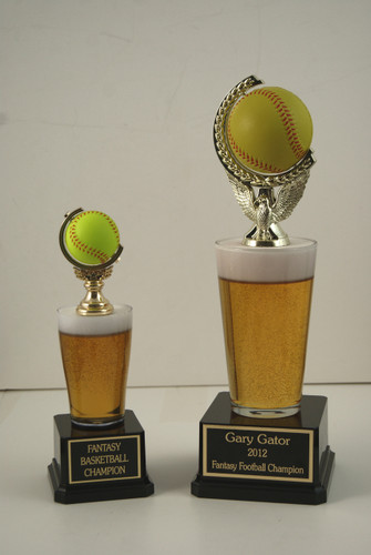 Pint Beer Softball Trophy