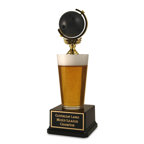 Bowling Ball Beer Trophy