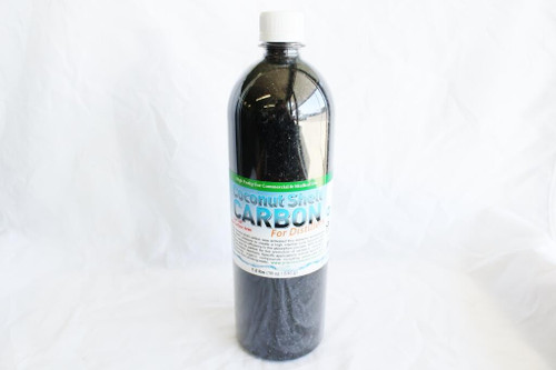 Carbon, coconut shell, 510g / 18oz / 1.2lbs, 2 yr supply (bi-monthly /100 gal advised replacement) 12x40 mesh, activity 60 ctc, ash <2%, iodine# 1150 mg/gm, spec surface area 1100-1150 m2/gm, density 0.47-0.49 gm/cc.