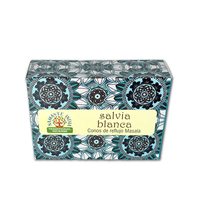 Namaste India Salvia Blanca Backflow Cones