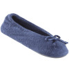 Isotoner Women’s Terry Ballerina Slippers Navy