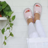 Isotoner Women’s Satin Slide Slippers Pink