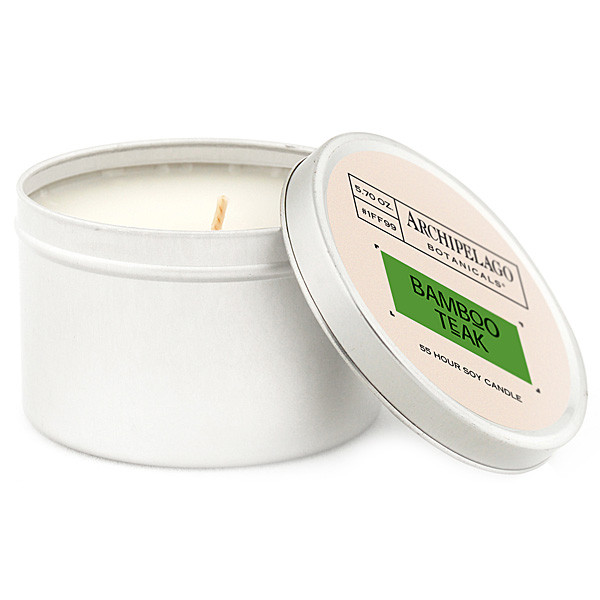 Archipelago Bamboo Teak Tin Candle RIW SPA and Accessories Store