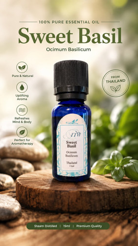 Sweet Basil Essential Oil 15ml