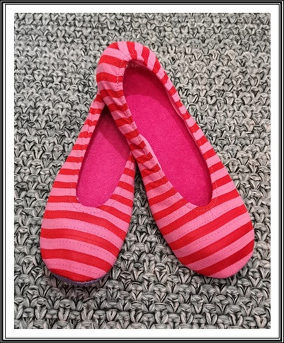 RIW Indoor Tee Shoes (L Size) Red/Pink Stripe