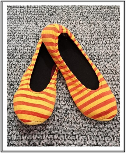 RIW Indoor Tee Shoes (L Size) Yellow/Orange Stripe
