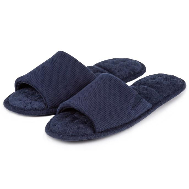 Isotoner Mens Waffle Slide Slipper Navy