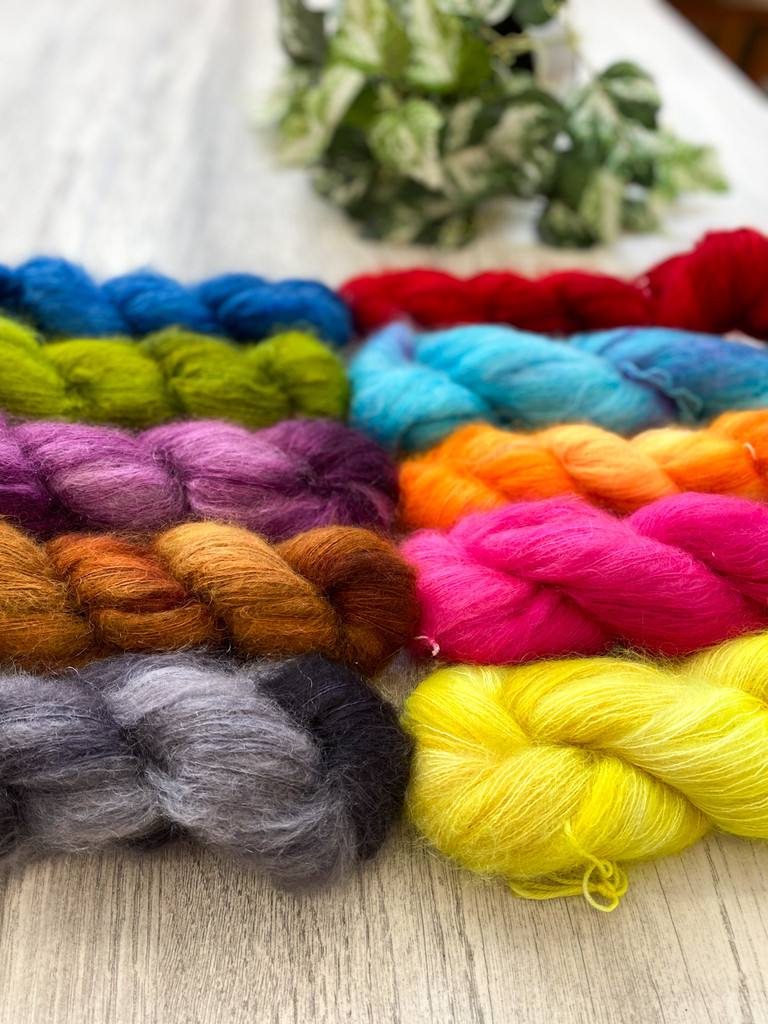 Mohair kid silk rainbow