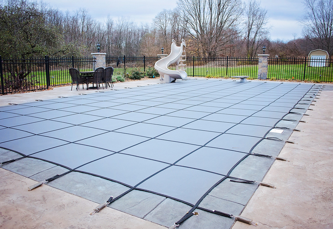 GLI ProMesh 18' X 40' (Rect.) Gray Inground Safety Cover - EZ Pool