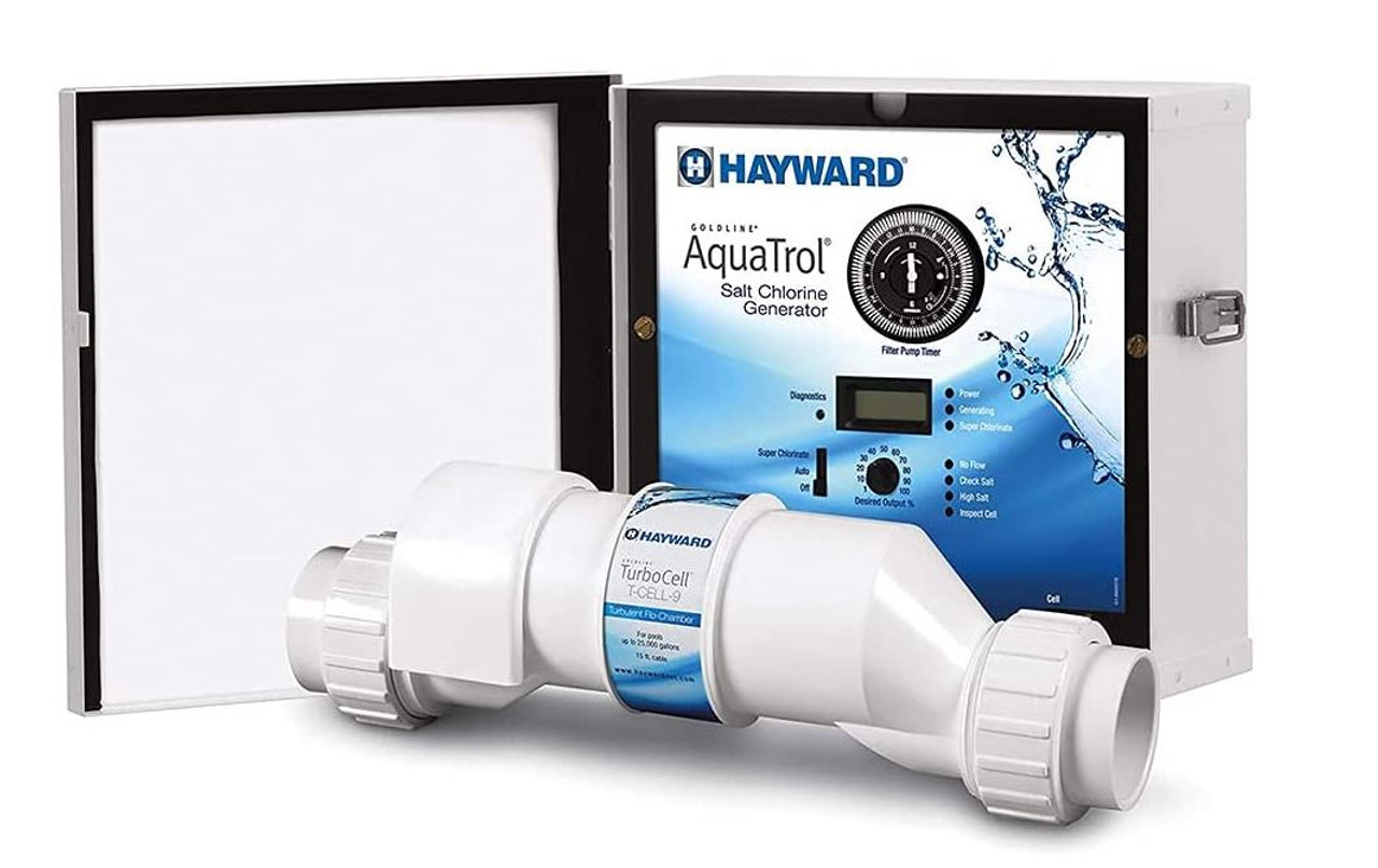 Hayward AquaTrol Above Ground Salt Chlorine Generator, Return Jet Twist  Lock, 18K Gallons, W3AQ-TROL-RJ-TL