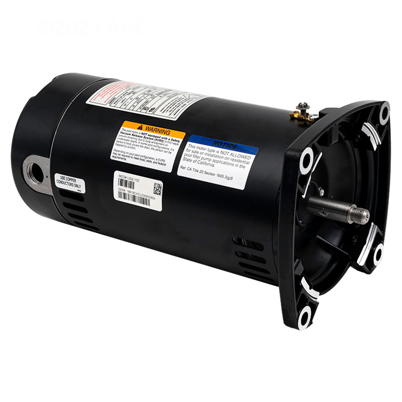 Century 1 HP Pump Motor Square Flange - 1-Speed 1-Phase 115
