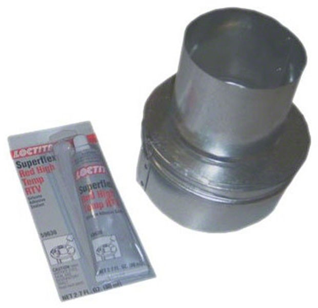 Pentair 4 Inch x 6 Inch Metal Flue Collar for Vertical Venting