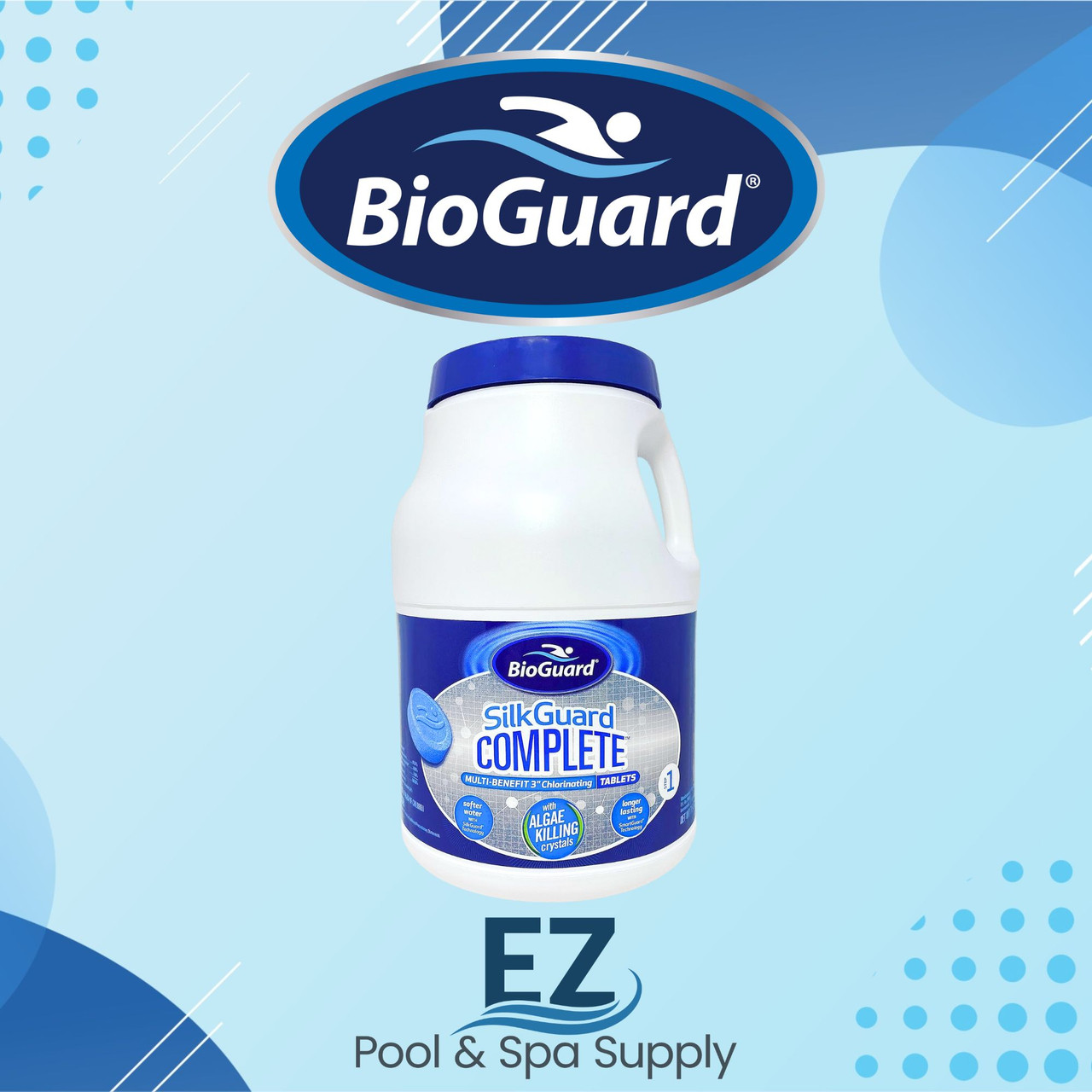 BioGuard SilkGuard Complete 3 Inch Chlorinating Tablets 7.5 Lbs ...