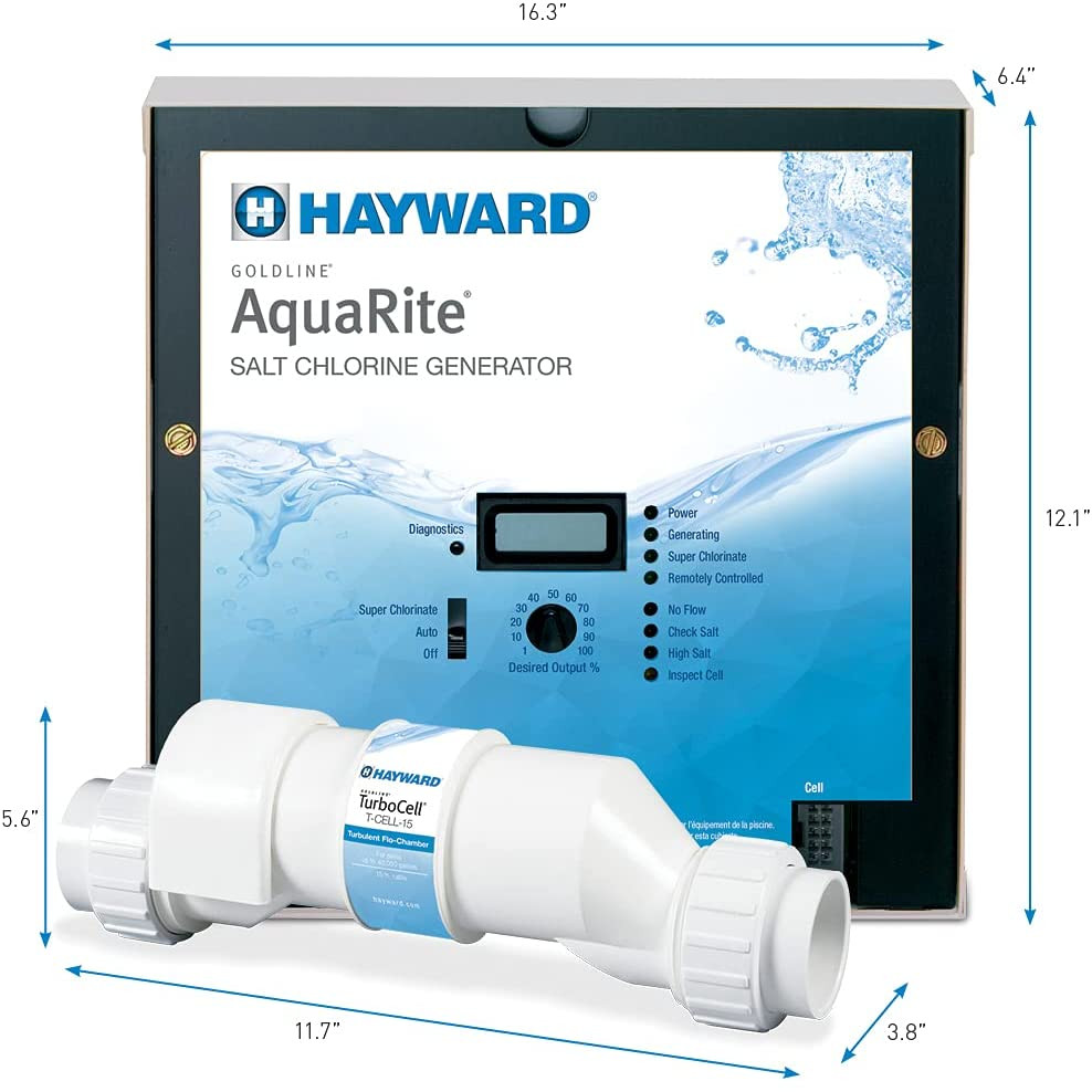 Hayward Aquarite Salt Generator Complete 40 000 Gallons Power Center And Salt Cell Kit W3aqr15 Gld 45 1003 E Z Test Pool Supplies Trusted Since 1989