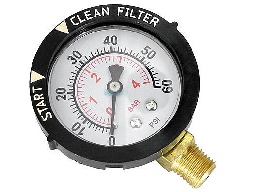 Pentair Pressure Gauge Top Mount with Dirty Filter Indicator, 190058Z