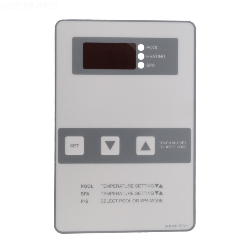 Raypak Digital LCD Control Panel Label, H000330 - EZ Pool & Spa Supply