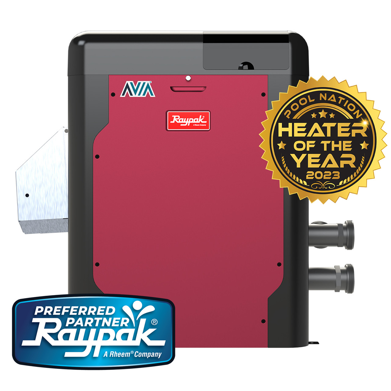 Raypak AVIA Propane Pool and Spa Heater 018038, 264K BTU Low NOx