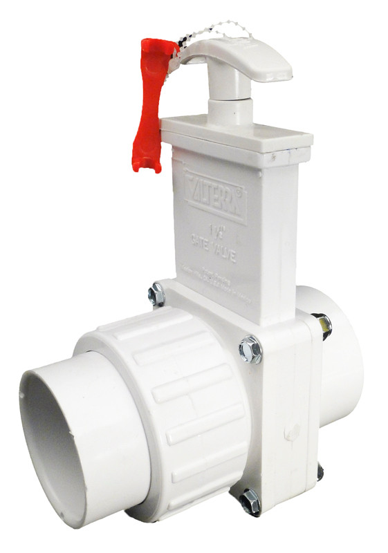 Valterra White PVC Gate Valve 1.5