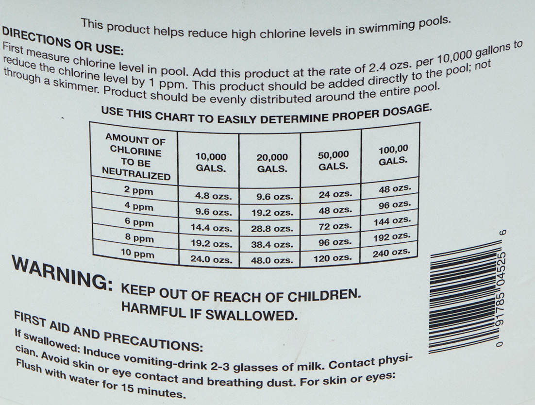 OnGuard Chlorine Neutralizer 25 Lb., P4502501 EZ Pool & Spa Supply