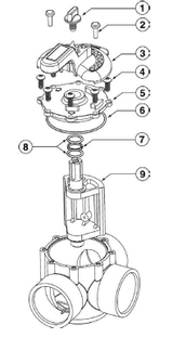 Pentair Compool 1.5" and 2" Diverter Valve Parts