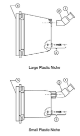 Pentair Plastic Concrete Niche Parts