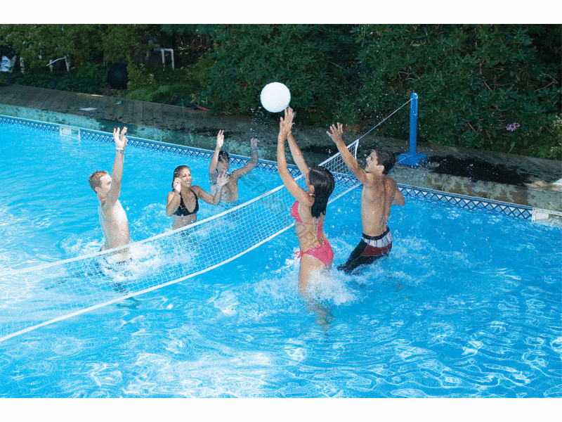 Swimline Cross Inground Swimming Pool Fun Volleyball Net Game Water Set