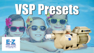 Variable Speed Pool Pump Presets - Pentair