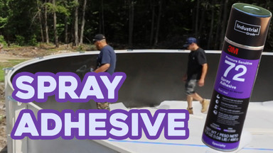 Spray Adhesive for Above Ground Pool Construction